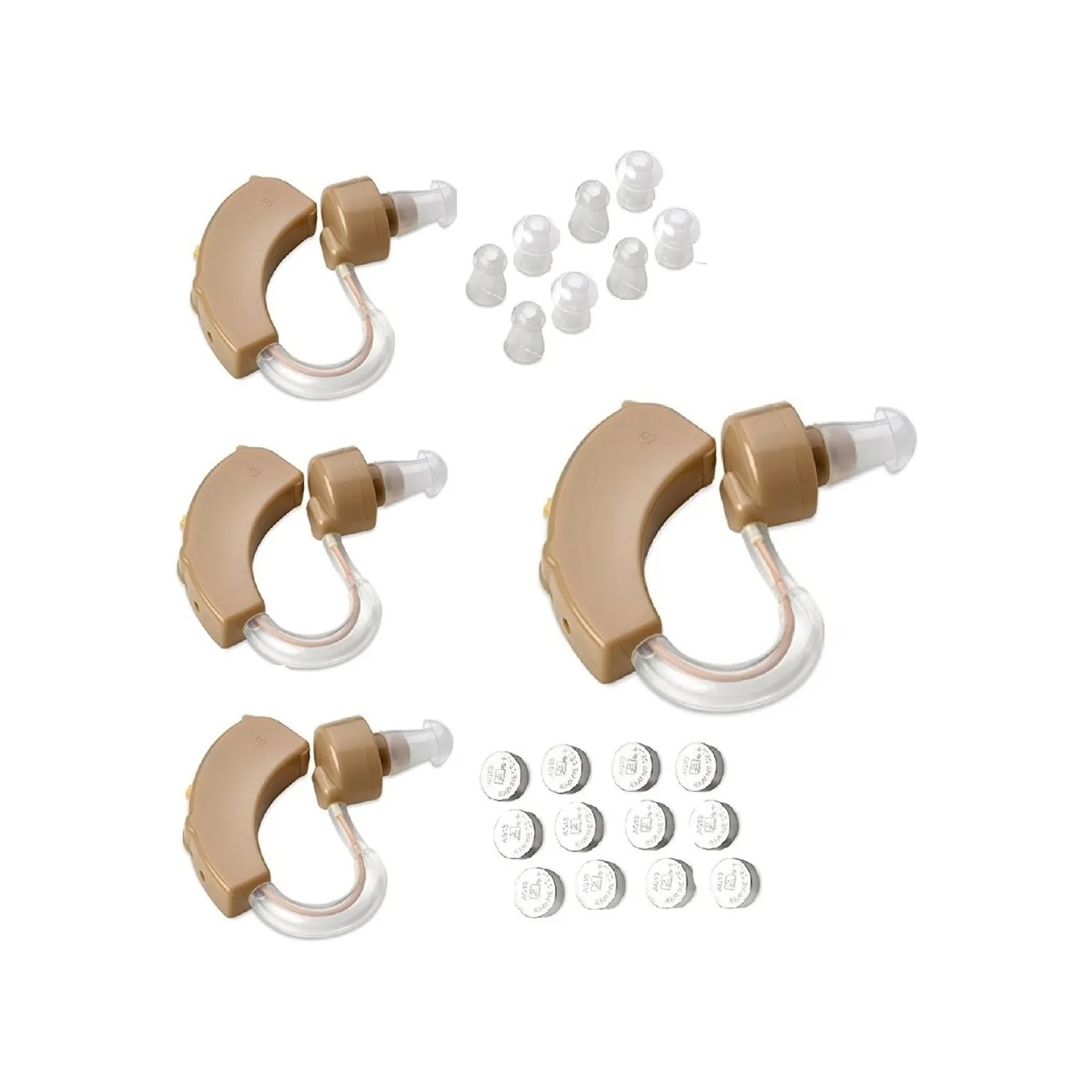 Paquete De Audífonos Ortopédicos X4 Para Sordera Con Pilas - Venta Internacional.