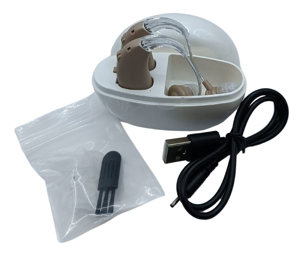 Foto 4 | Aparato Auditivo Cheap Medic 106 Color Beige/blanco Para Sordera Recargable 2 Piezas