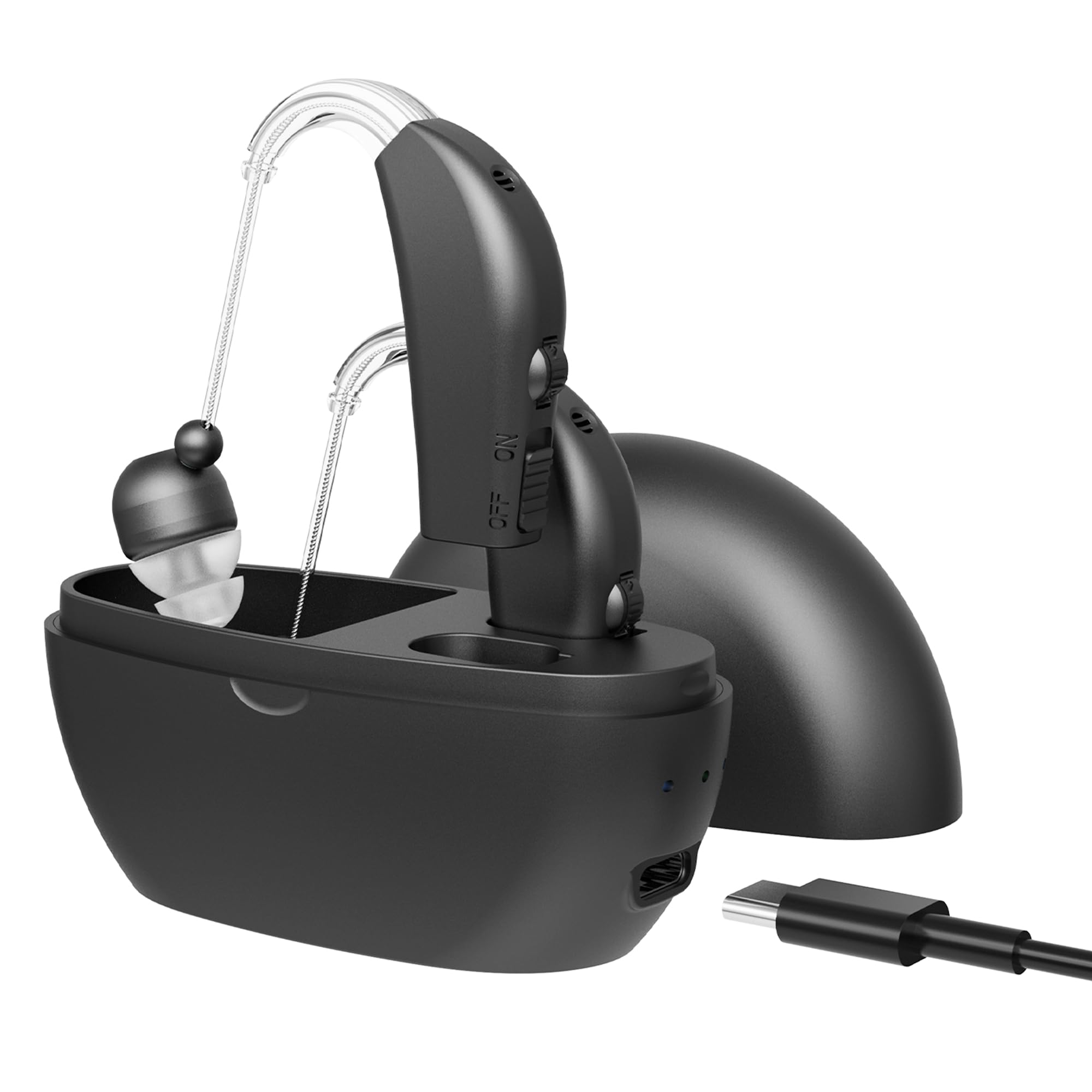 Amplificador Auditivo Medca Digital Recargable Bte Black Par - Venta Internacional.
