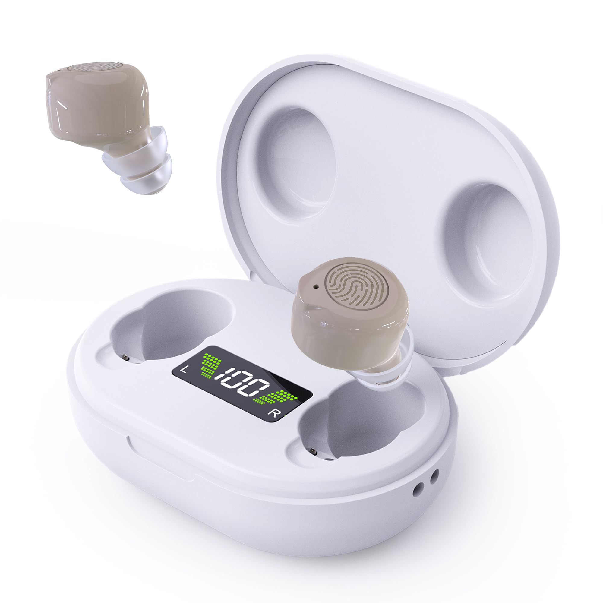 Audífonos Medca Gm-902t Recargables Ite Para Adultos, Color Beige - Venta Internacional.