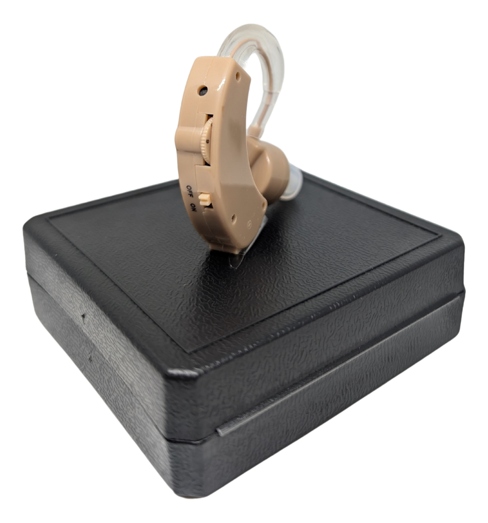 Aparato Auditivo Cyber Sonic Color Beige Para Sordera Recargable Ampllificador De Sonido