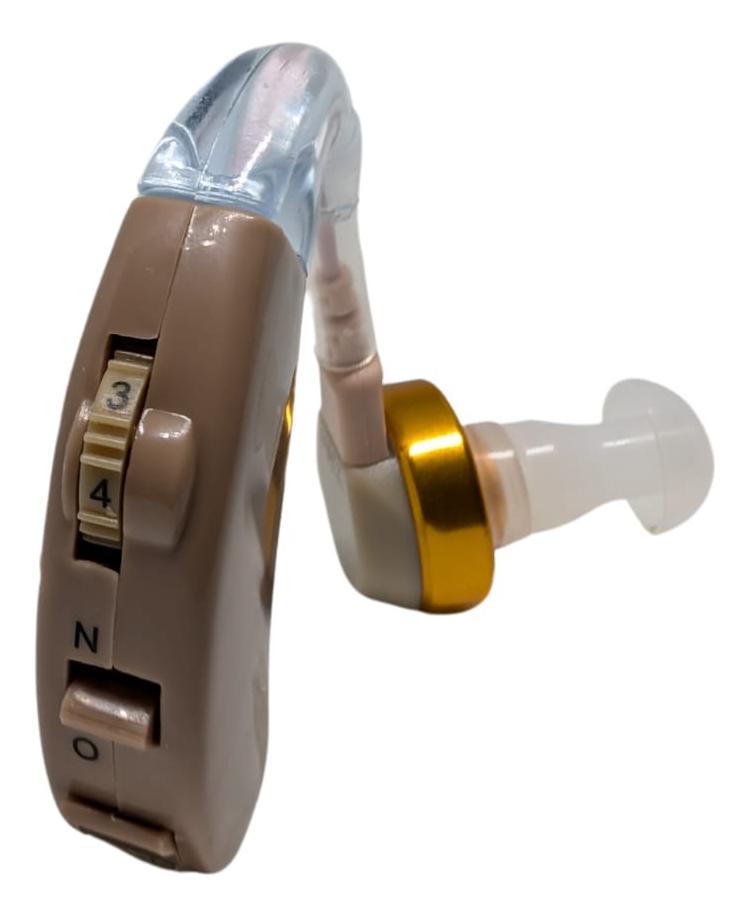 Aparato Auditivo Hermed Hd2003 Color Beige Para Sordera Recargable Ampllificador De Sonido