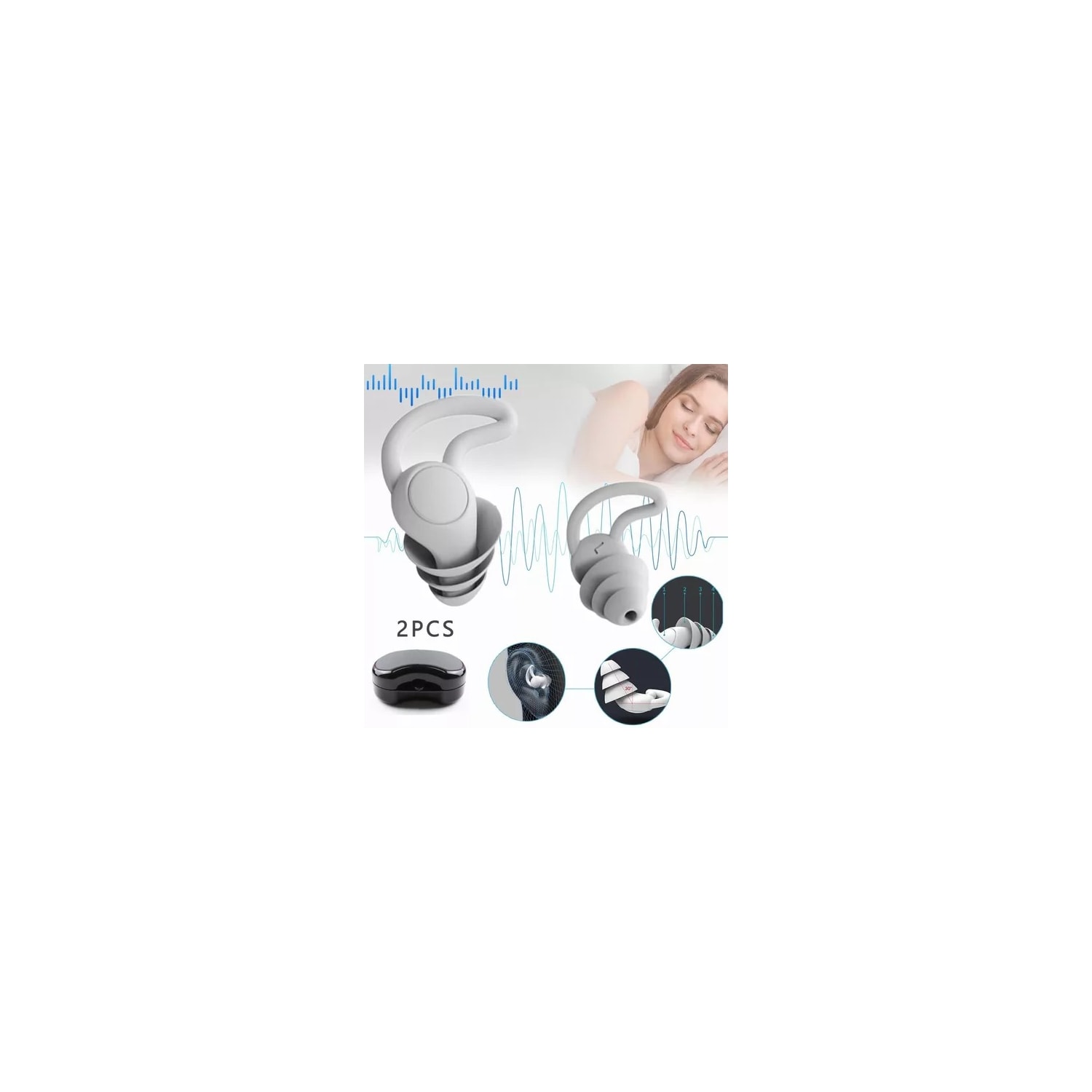 Tapones Para Los Oídos De Silicona Con Reducción De Ruido De 40 Db Para Dormir - Venta Internacional. $710