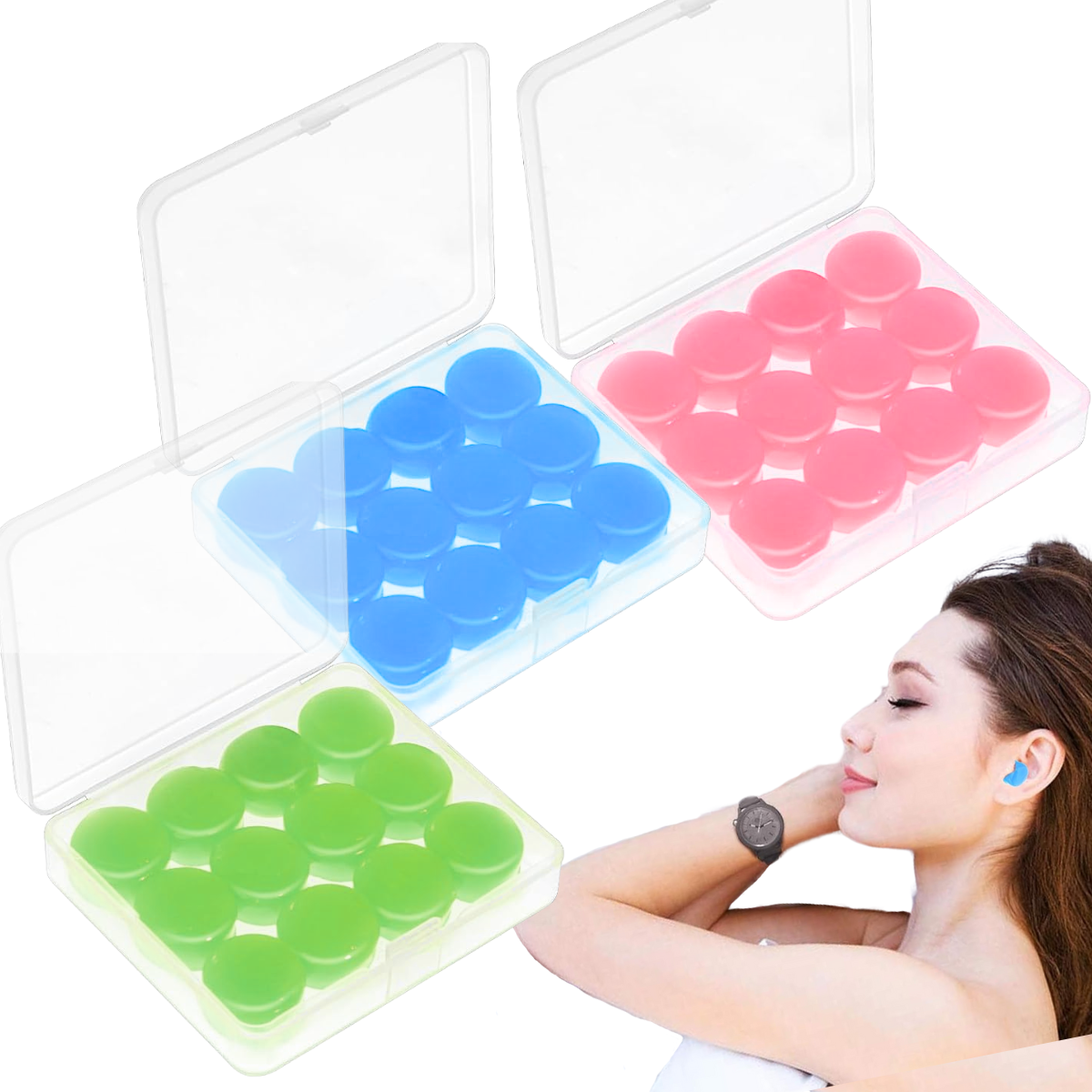 36 Tapones Oído Moldeables Nadar Dormir Descansar Sonido
