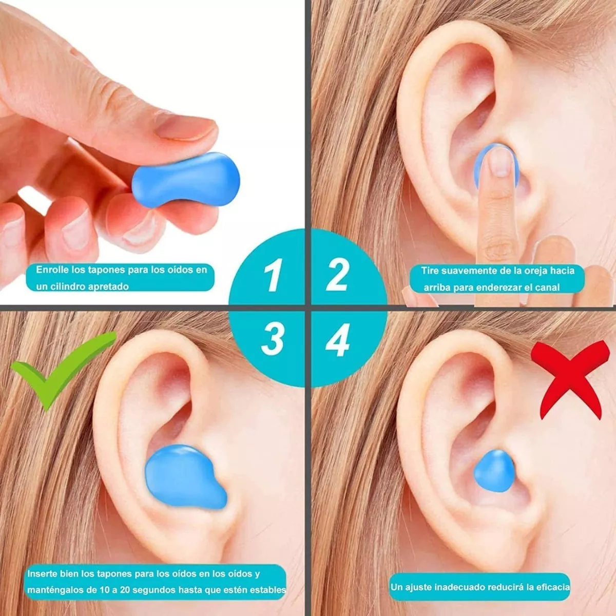Foto 5 | 36 Tapones Oído Moldeables Nadar Dormir Descansar Sonido