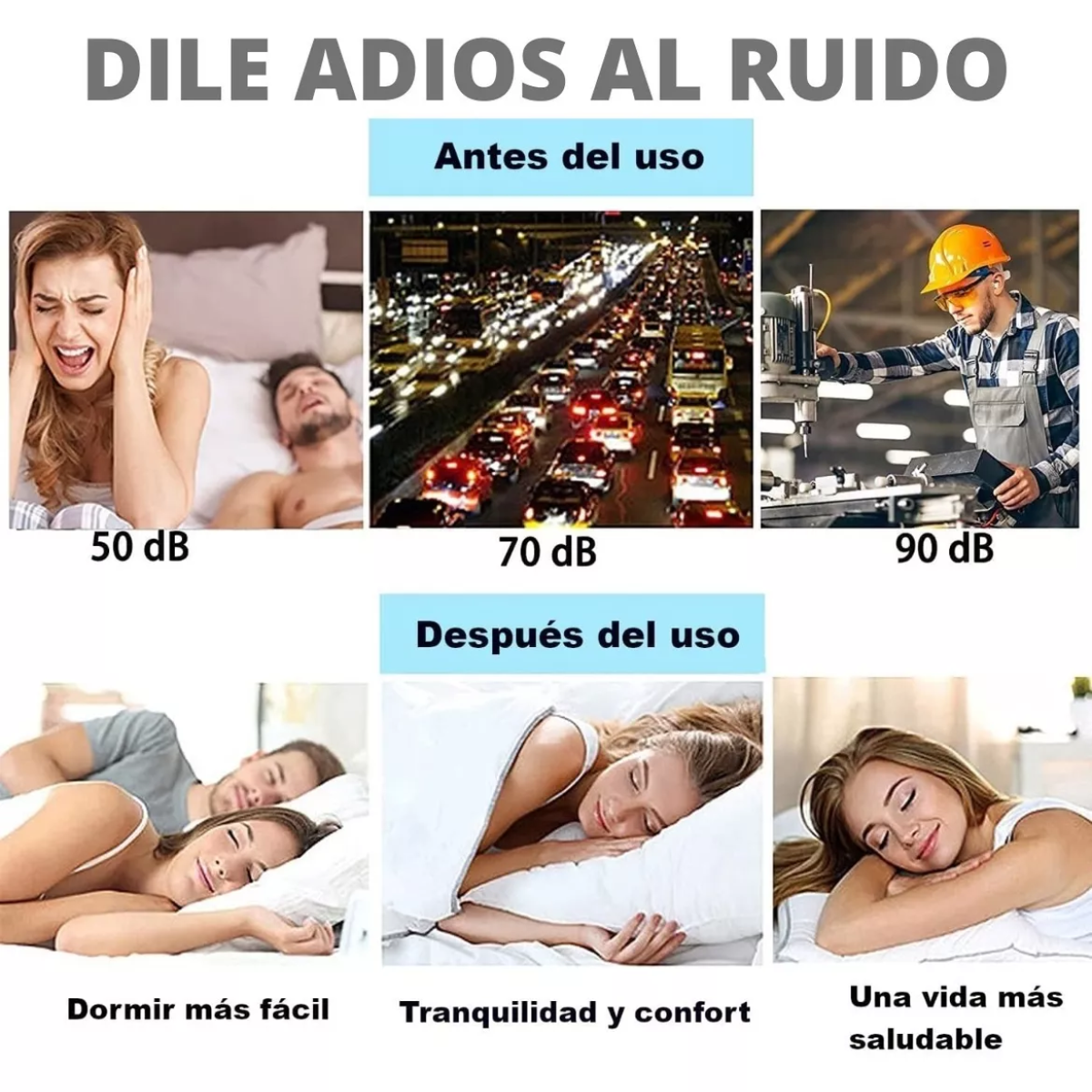 Foto 7 pulgar | 36 Tapones Oído Moldeables Nadar Dormir Descansar Sonido