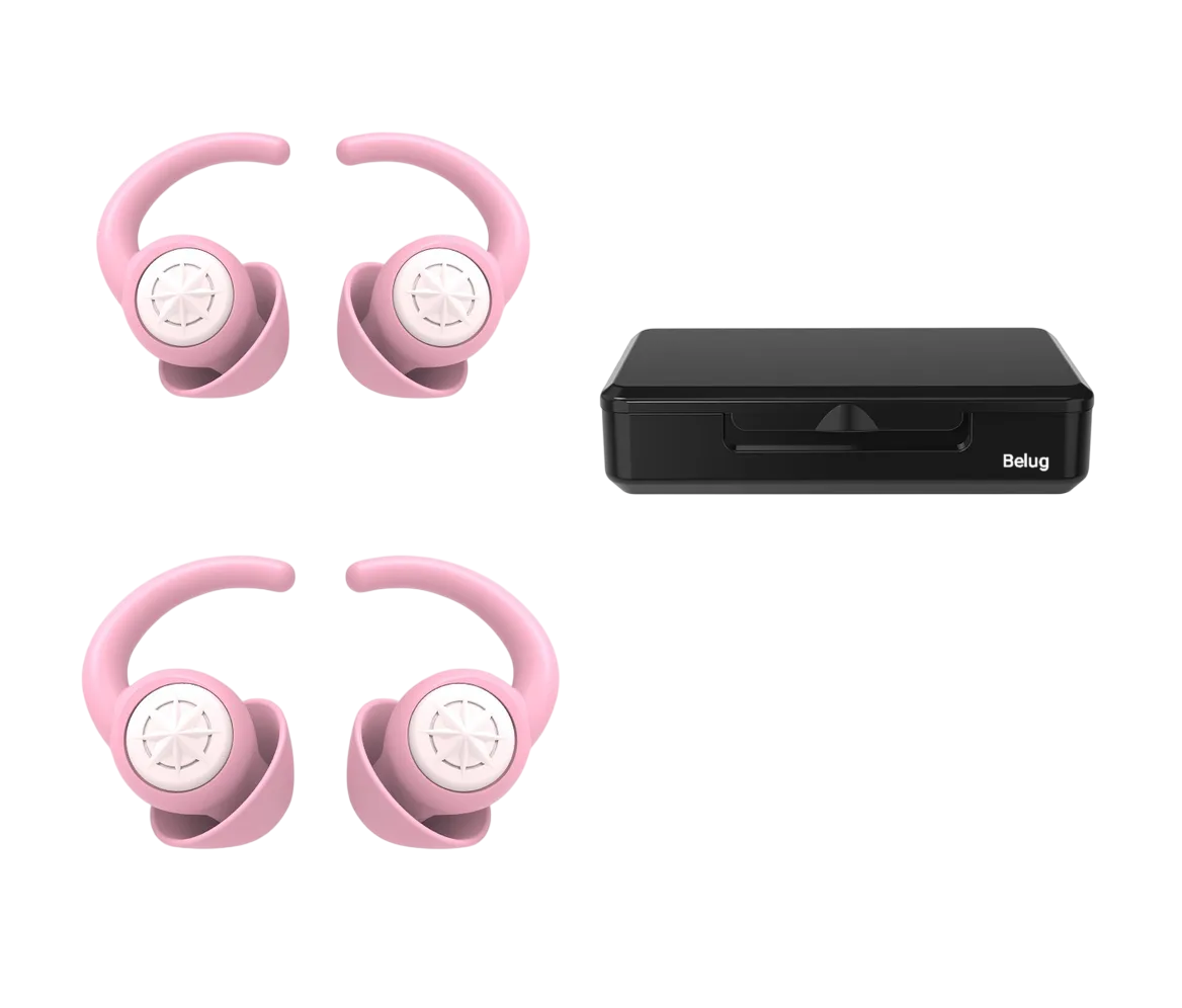 Foto 2 pulgar | 2 Pares Tapones Para Los Oídos Silicona Dormir Rosa