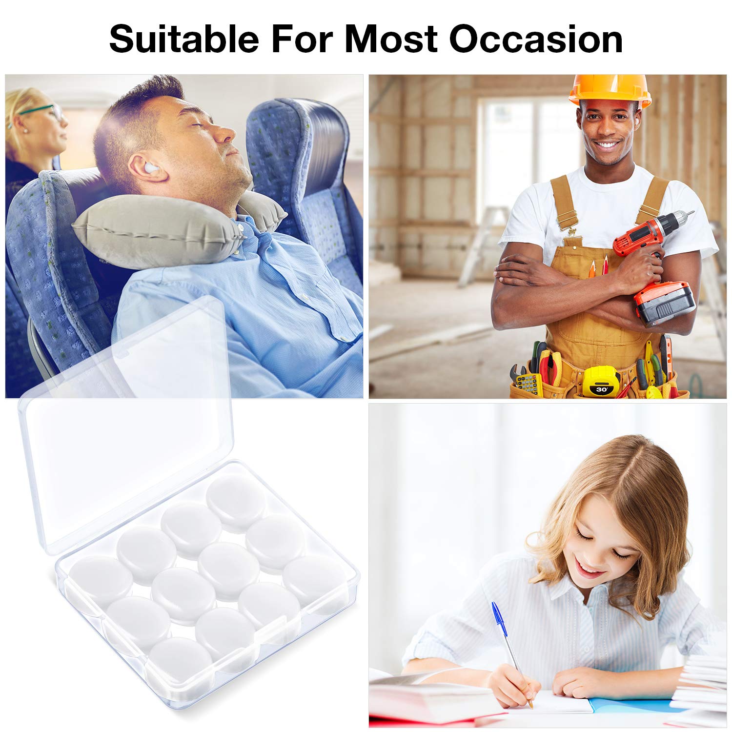 Foto 5 | Tapones Para Los Oídos Frienda  21 Pares  Para Dormir  Reutilizables  De Silicona - Venta Internacional.