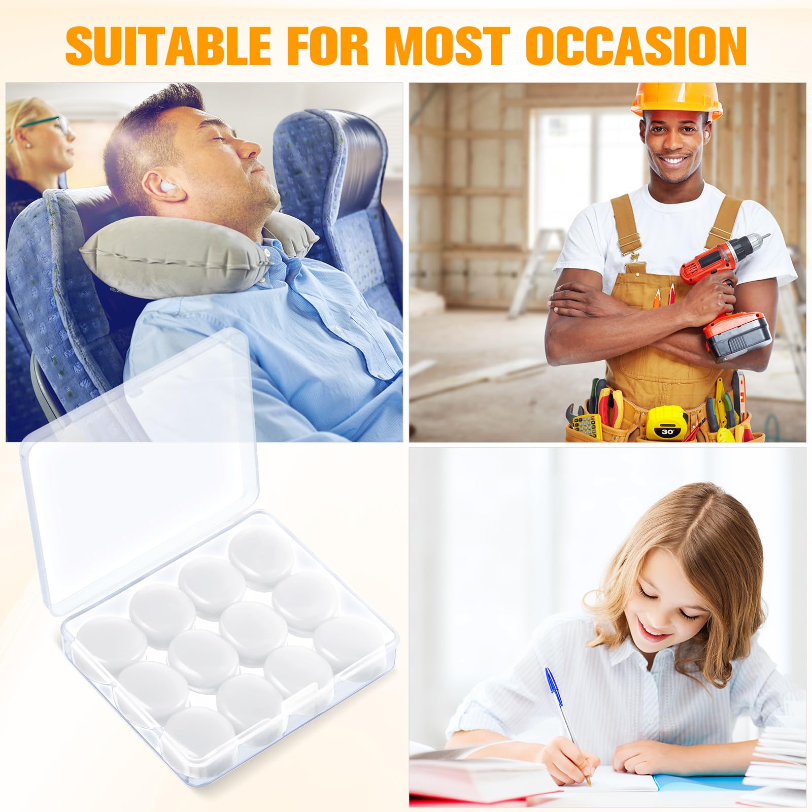 Foto 5 | Tapones Para Los Oídos Frienda  21 Pares  Para Dormir  Reutilizables  De Silicona - Venta Internacional.