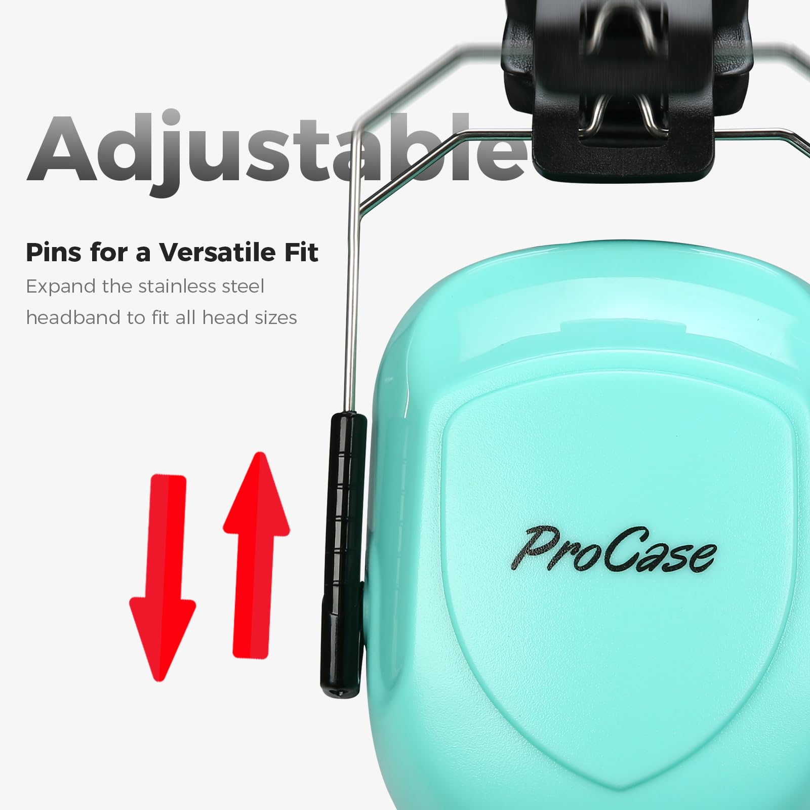 Foto 3 pulgar | Orejeras Con Reducción De Ruido Procase Sound Proof Nrr 28 Db, Color Verde Azulado - Venta Internacional.