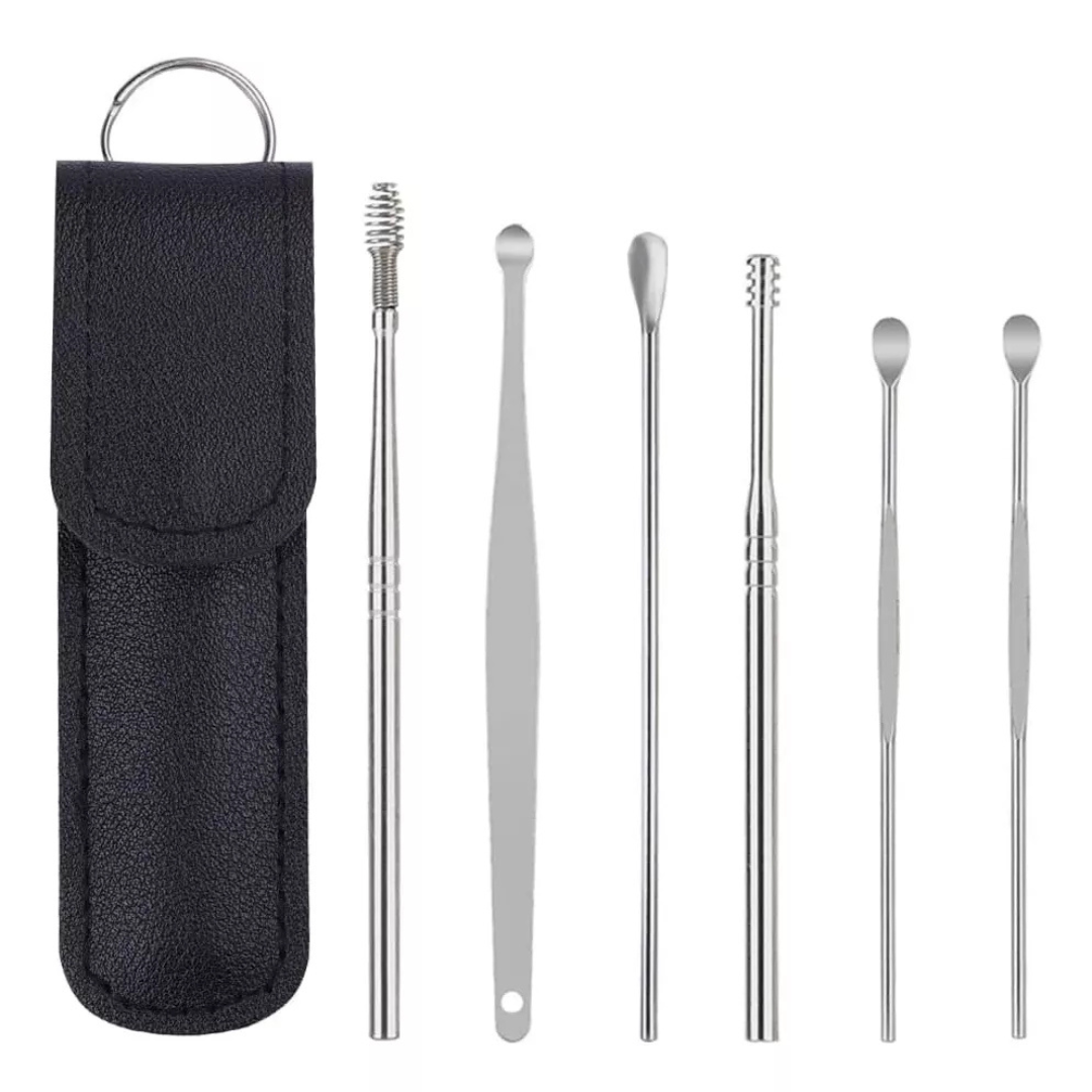 Foto 3 pulgar | Kit De Limpieza Para Oídos Con Estuche, 4 Removedores De Cera De Acero Inoxidable, Herramientas Seguras Para Higien