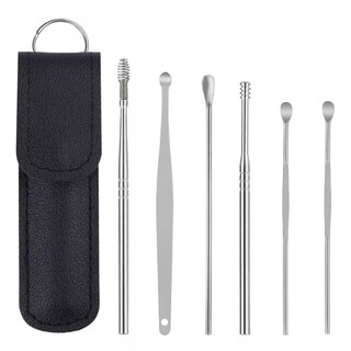 Foto 2 | Kit De Limpieza Para Oídos Con Estuche, 4 Removedores De Cera De Acero Inoxidable, Herramientas Seguras Para Higien