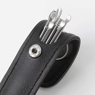 Foto 3 | Kit De Limpieza Para Oídos Con Estuche, 4 Removedores De Cera De Acero Inoxidable, Herramientas Seguras Para Higien
