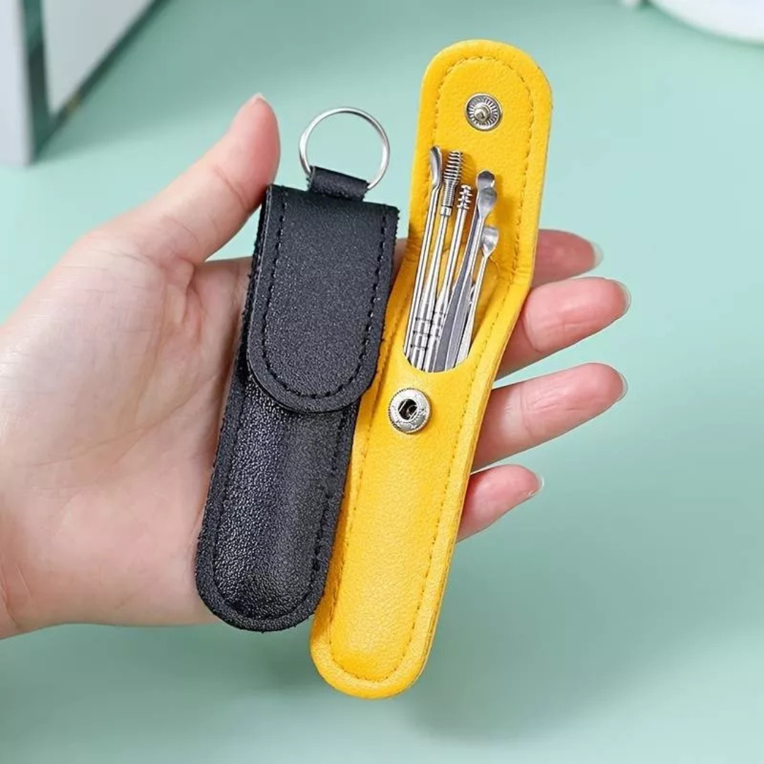 Foto 6 pulgar | Kit De Limpieza Para Oídos Con Estuche, 4 Removedores De Cera De Acero Inoxidable, Herramientas Seguras Para Higien