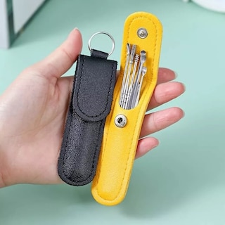 Foto 5 | Kit De Limpieza Para Oídos Con Estuche, 4 Removedores De Cera De Acero Inoxidable, Herramientas Seguras Para Higien