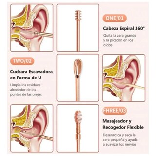 Foto 3 | Kit De Limpieza De Orejas Innovador Juego De Herramientas De Limpieza - Venta Internacional.