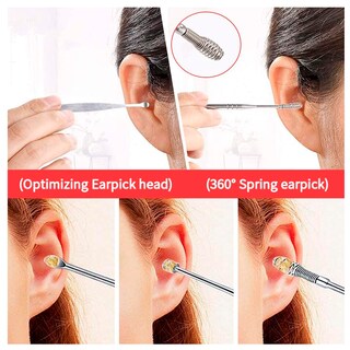 Foto 3 | Hisopo Acero Inoxidable 8pz Estuche Limpieza Oidos Cerumen