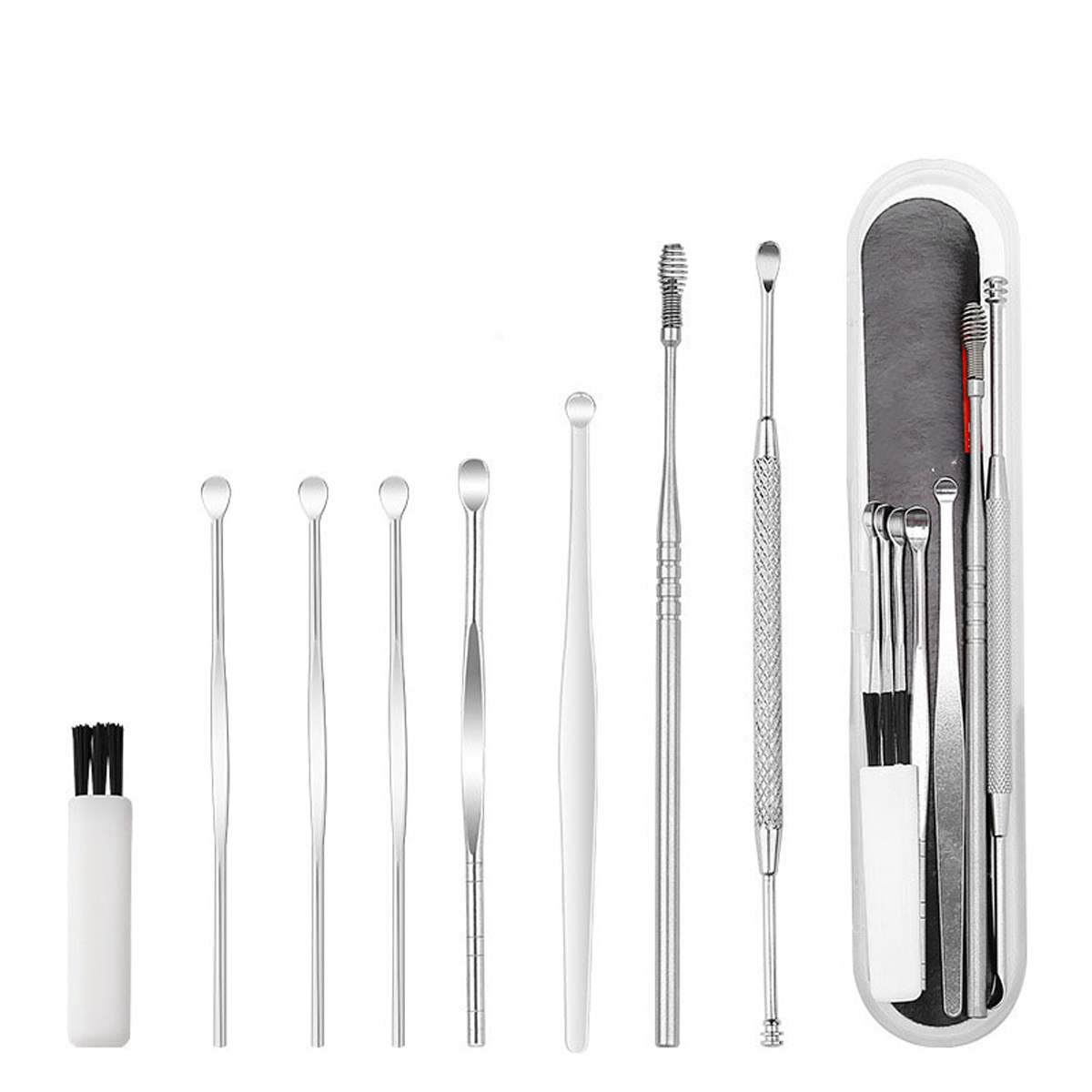 Foto 6 | Hisopo Acero Inoxidable 8pz Estuche Limpieza Oidos Cerumen