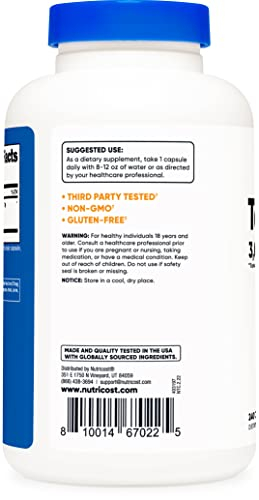 Foto 4 pulgar | Suplemento Nutricost De Extracto De Cereza Ácida 3000 Mg 240 Cápsulas - Venta Internacional.