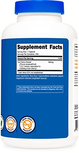 Foto 5 pulgar | Suplemento Nutricost De Extracto De Cereza Ácida 3000 Mg 240 Cápsulas - Venta Internacional.