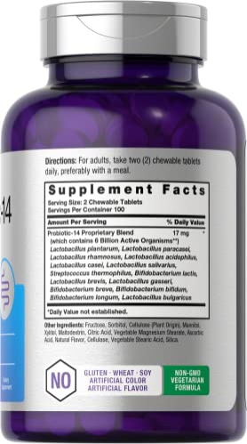 Foto 3 pulgar | Suplemento De Probióticos Masticables Horbäach, 6 Mil Millones De Ufc, 200 Toneladas - Venta Internacional.