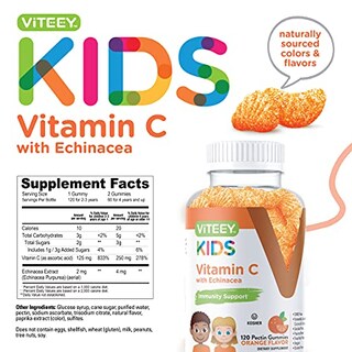 Foto 4 | Gomitas Viteey con Vitamina C para Niños con Equinácea 120 Unidades - Venta Internacional