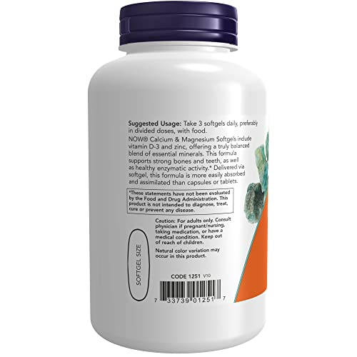 Foto 4 pulgar | Complementa Now Calcio Y Magnesio Con Vitamina D-3 Y Zinc 120 - Venta Internacional.