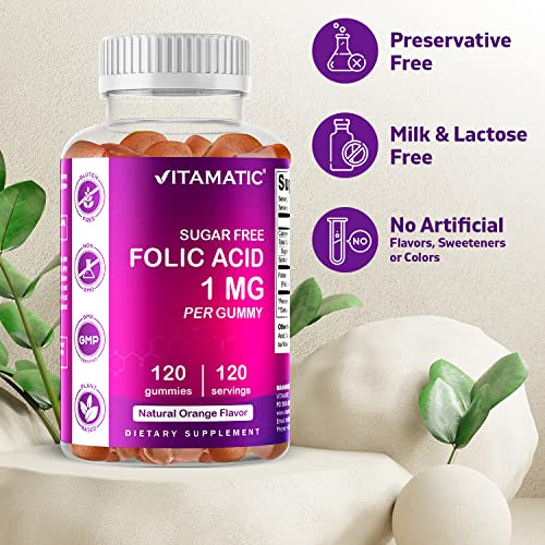 Foto 4 pulgar | Suplemento De Gomitas De Ácido Fólico Vitamáticas De 1000 Mcg Para Uso Prenatal - Venta Internacional.