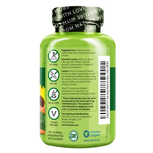 Foto 4 pulgar | Suplemento Multivitamínico Naturelo One Daily Para Hombres 120 Cápsulas - Venta Internacional.