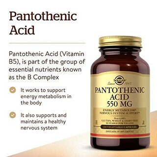 Foto 3 | Suplemento De Ácido Pantoténico Solgar 550 Mg, 100 Cápsulas Vegetales - Venta Internacional.