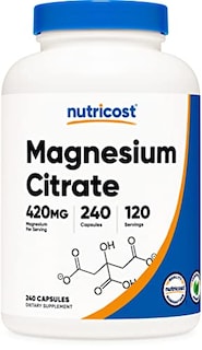 Foto 1 | Suplemento Nutricost Citrato De Magnesio 420 Mg 240 Cápsulas - Venta Internacional.