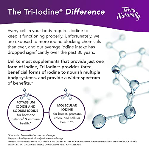 Foto 3 | Suplemento Terry Naturally Tri-iodine, 3 Mg, 90 Cápsulas Veganas - Venta Internacional.