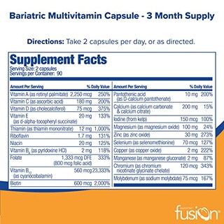 Foto 2 | Cápsulas Multivitamínicas Bariatric Fusion Sin Hierro Para 3 Meses - Venta Internacional.