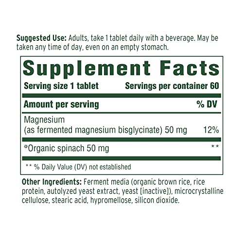 Foto 7 pulgar | Suplemento Megafood Magnesio 50 Mg Con 60 Tabletas De Espinacas Orgánicas - Venta Internacional.