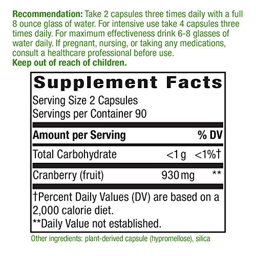 Foto 5 pulgar | Suplemento Nature's Way, Fruta De Arándano, 930 Mg, 180 V/cápsulas - Venta Internacional.