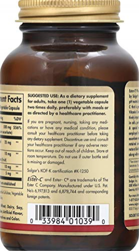 Foto 3 pulgar | Suplemento Solgar Ester-c Plus 500 Mg De Vitamina C 100 Cápsulas - Venta Internacional.