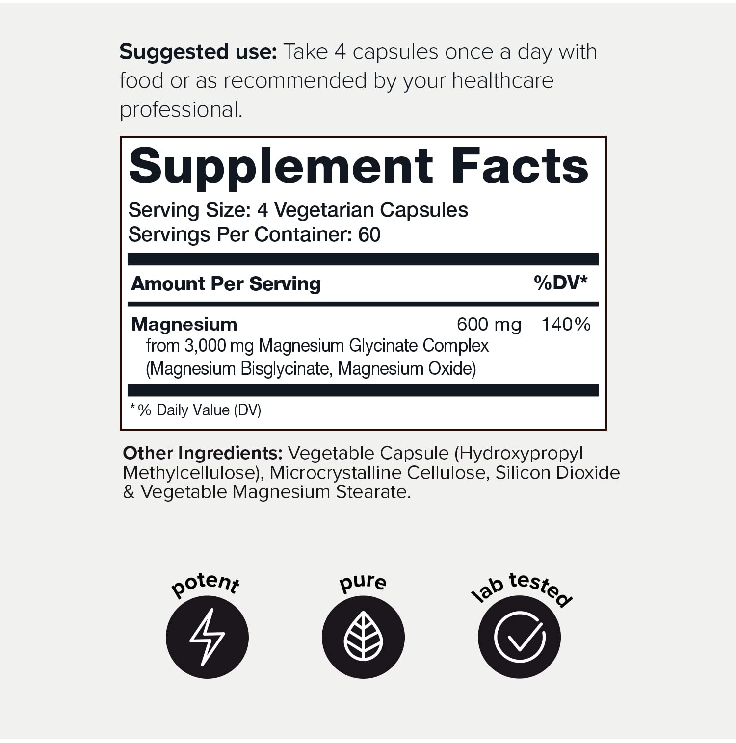 Foto 3 pulgar | Suplemento Toniiq De Glicinato De Magnesio De 3000 Mg Ultra Strength - Venta Internacional.