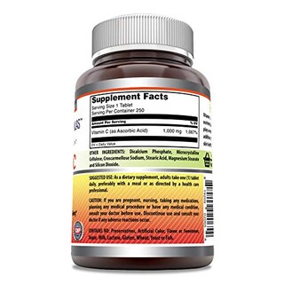 Foto 3 | Suplemento De Vitamina C Amazing Formulas 1000 Mg 250 Comprimidos - Venta Internacional.