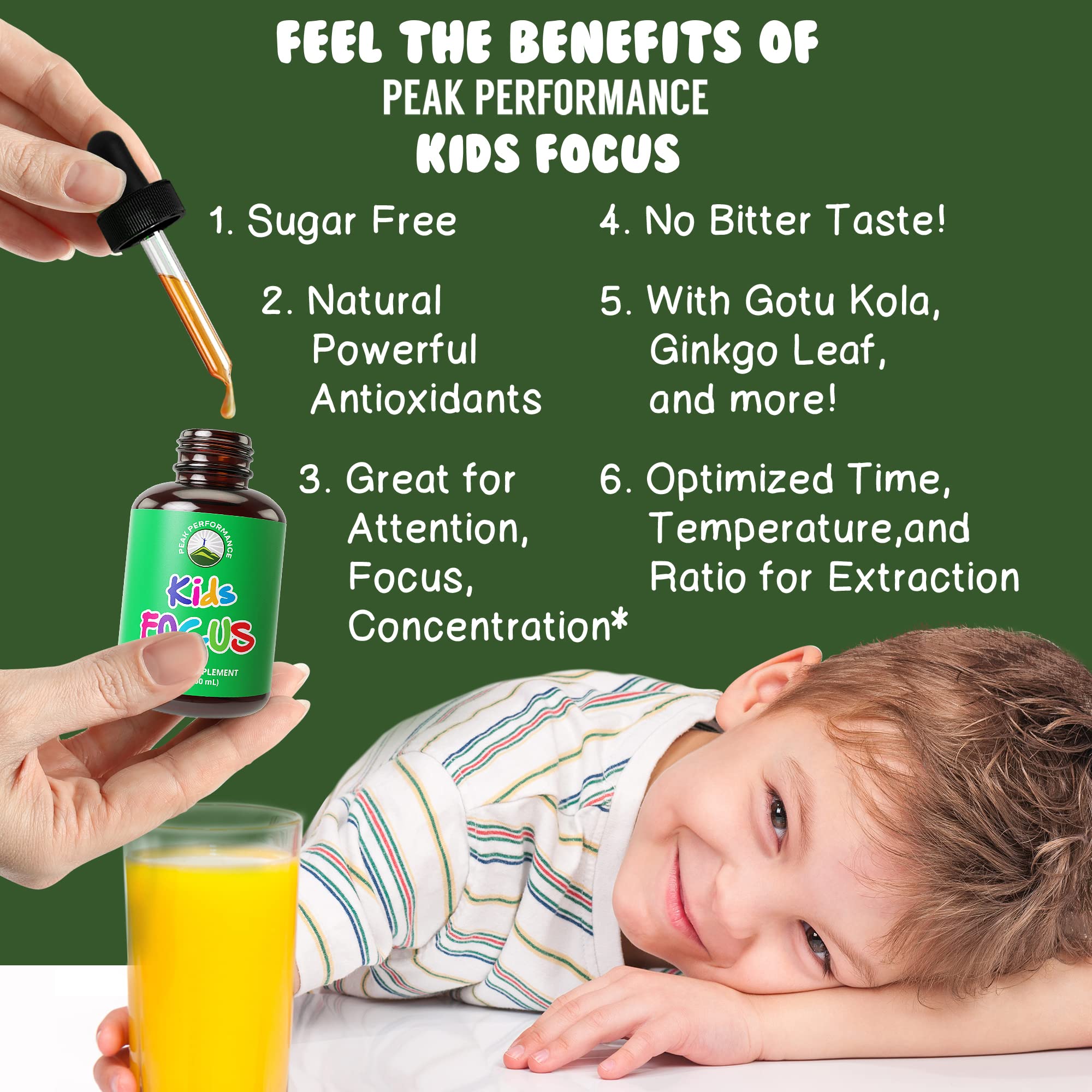 Foto 4 pulgar | Suplemento Peak Performance Kids Focus Drops 30 Ml - Venta Internacional.