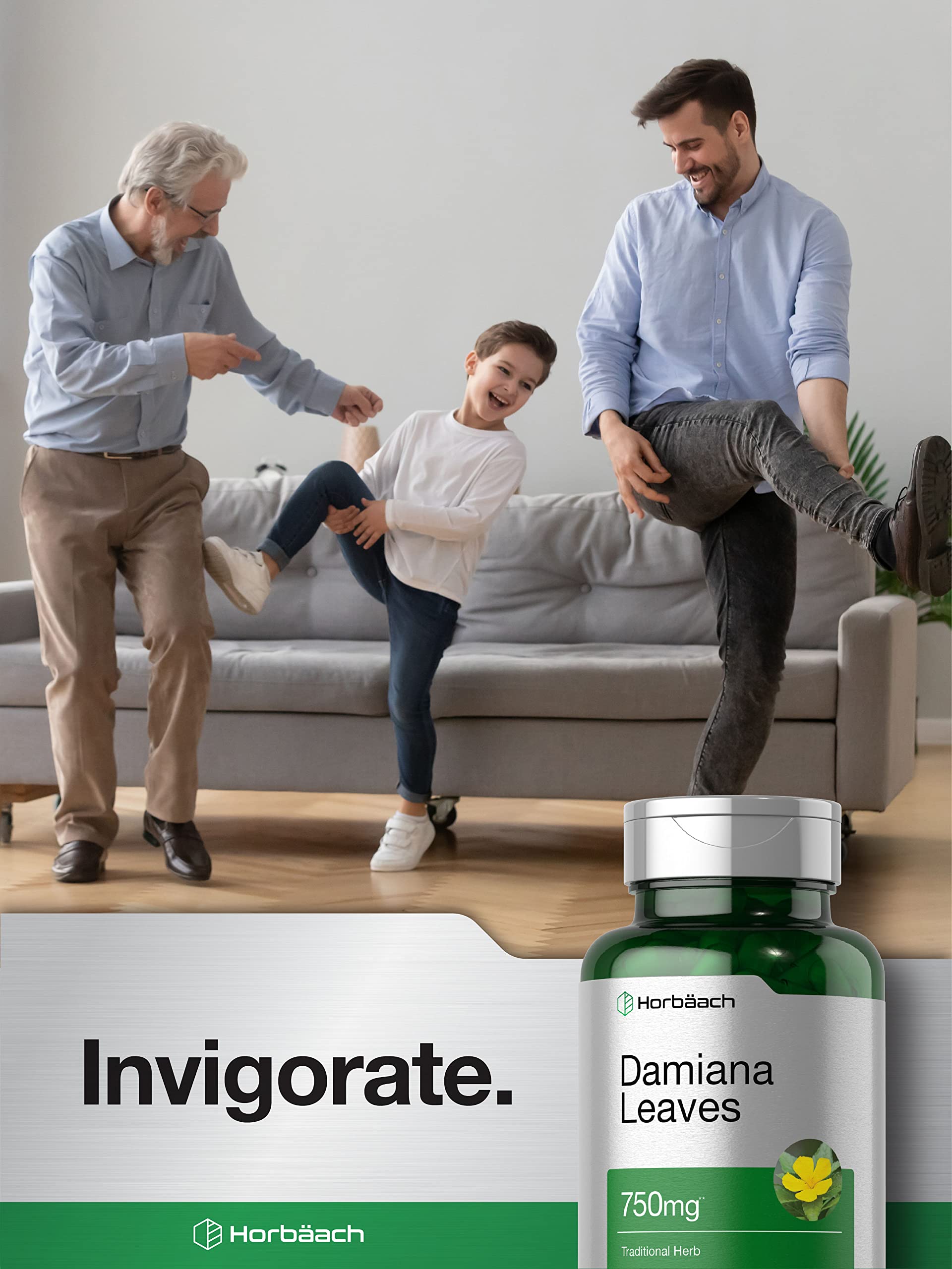 Foto 7 pulgar | Suplemento Horbäach Damiana Leaf 750 Mg | 200 Cápsulas - Venta Internacional.
