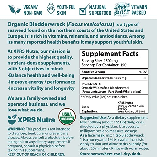 Foto 8 pulgar | Suplemento Xprs Nutra Bladderwrack En Polvo De 250 Ml Con Yodo - Venta Internacional.