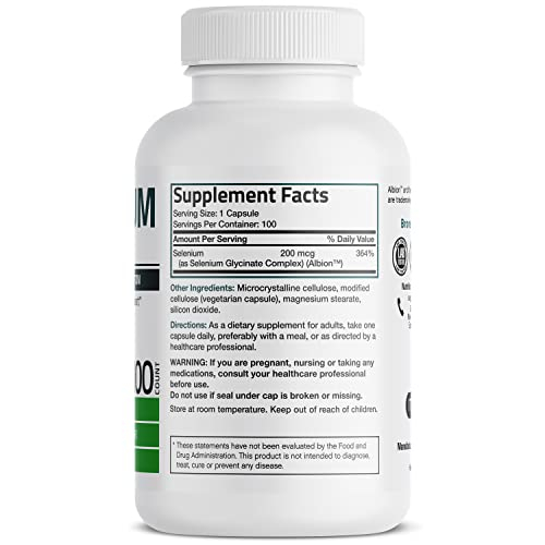 Foto 3 pulgar | Suplemento Bronson Selenium 200 Mcg Con Absorción Superior - Venta Internacional.