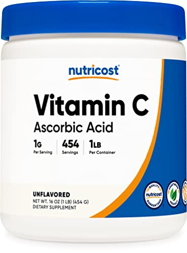 Foto 2 pulgar | Vitamina C En Polvo Nutricost, Ácido Ascórbico Puro, 454 G - Venta Internacional.