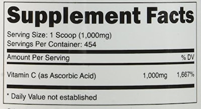 Foto 7 | Vitamina C En Polvo Nutricost, Ácido Ascórbico Puro, 454 G - Venta Internacional.