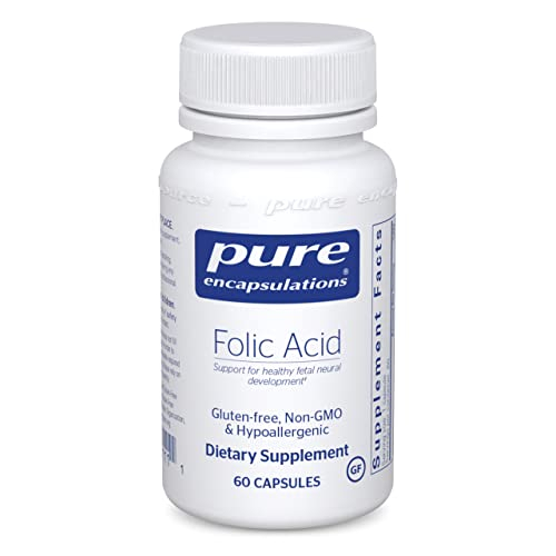 Foto 2 pulgar | Suplemento De Ácido Fólico De Pure Encapsulations, 1,333 Mcg, 60 Cápsulas - Venta Internacional.