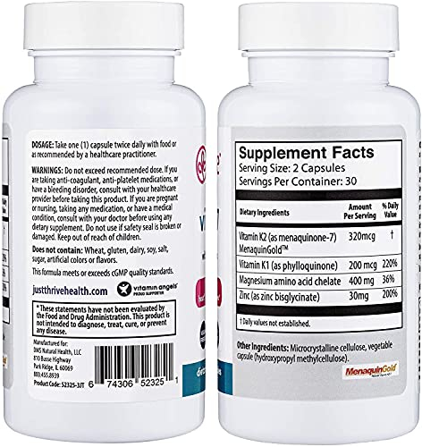 Foto 3 pulgar | Suplemento Just Thrive Con Vitamina K2-7 Para La Salud Ósea Y Cardíaca Durante 30 Días - Venta Internacional.