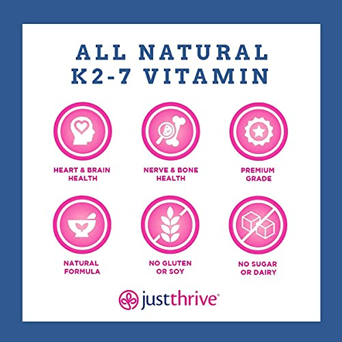 Foto 5 pulgar | Suplemento Just Thrive Con Vitamina K2-7 Para La Salud Ósea Y Cardíaca Durante 30 Días - Venta Internacional.