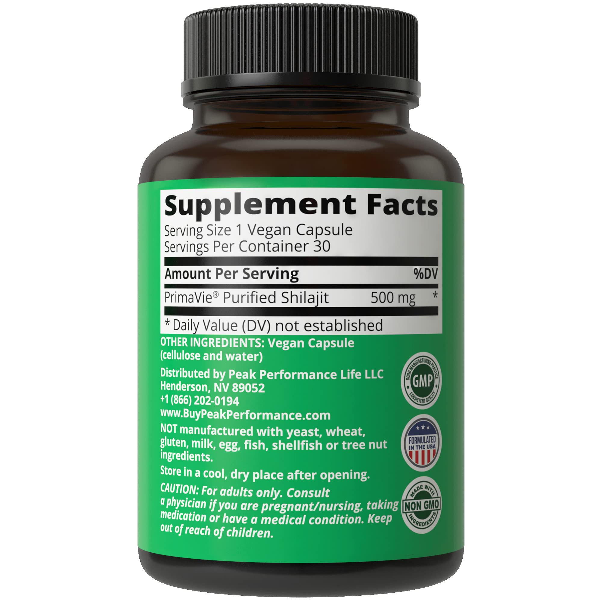 Foto 7 pulgar | Suplemento Primavie Purified Shilajit Capsu Primavie De Peak Performance - Venta Internacional.
