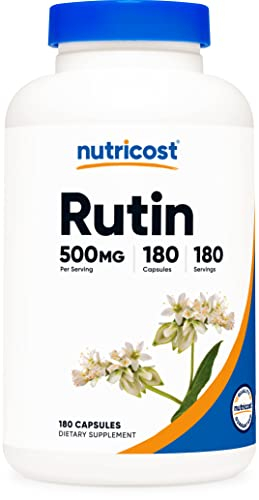 Suplemento Nutricost Rutin 500 Mg 180 Cápsulas Sin Gluten - Venta Internacional.