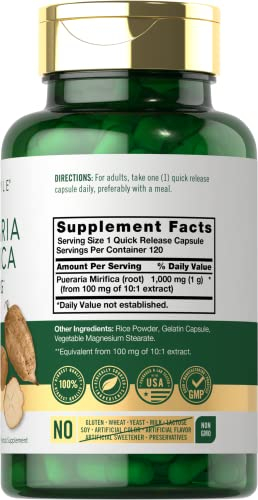 Foto 3 pulgar | Suplemento Carlyle Pueraria Mirifica 1000 Mg 120 Cápsulas - Venta Internacional.